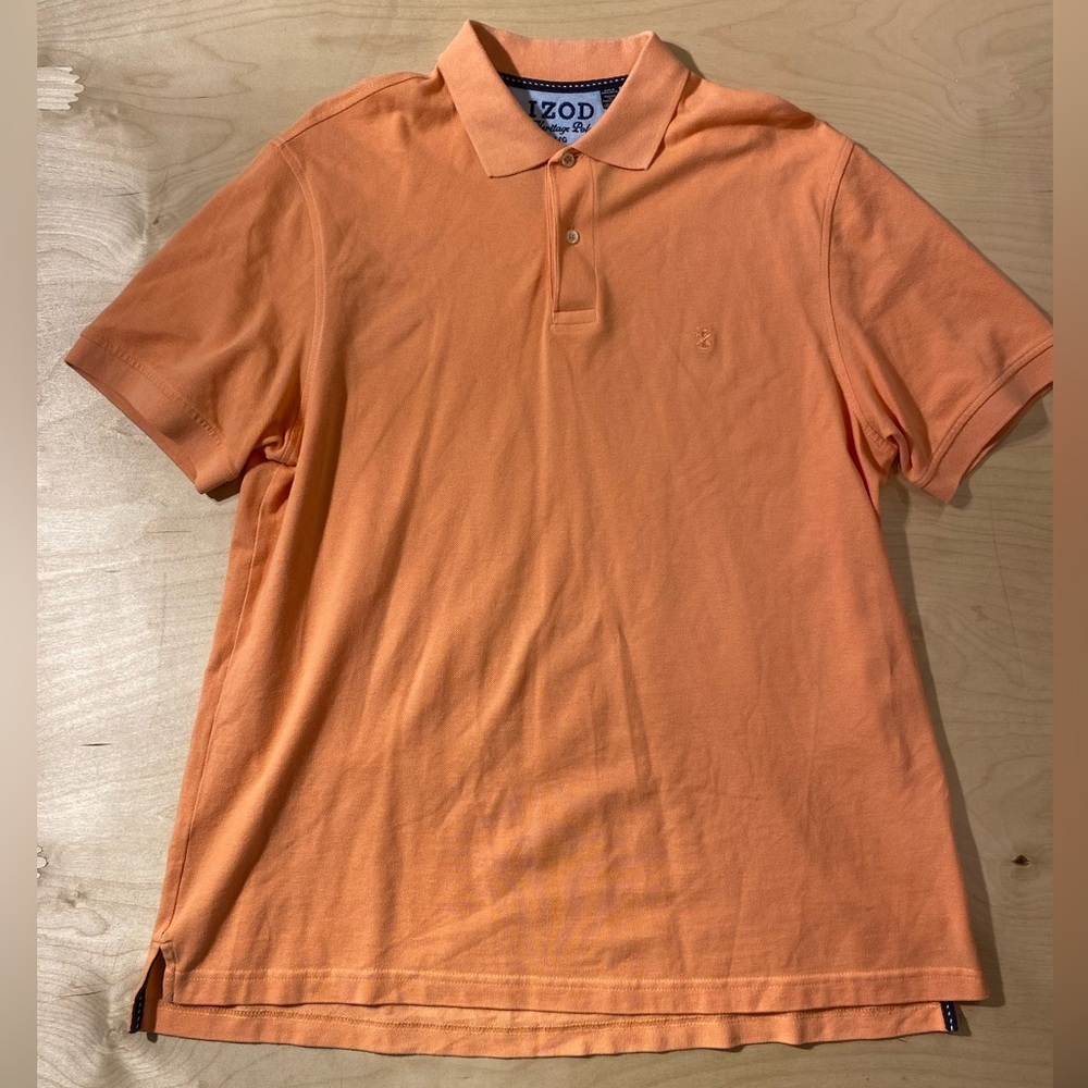 IZOD Men's Orange Polo Shirt Large (MR)